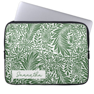 Vintage Floral William Morris Willow Bough Green Laptop Sleeve