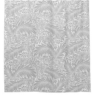 Vintage Floral William Morris Willow Bough Grey Shower Curtain