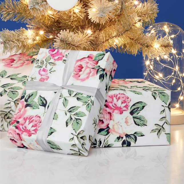 Vintage floral wrapping paper (Holidays)