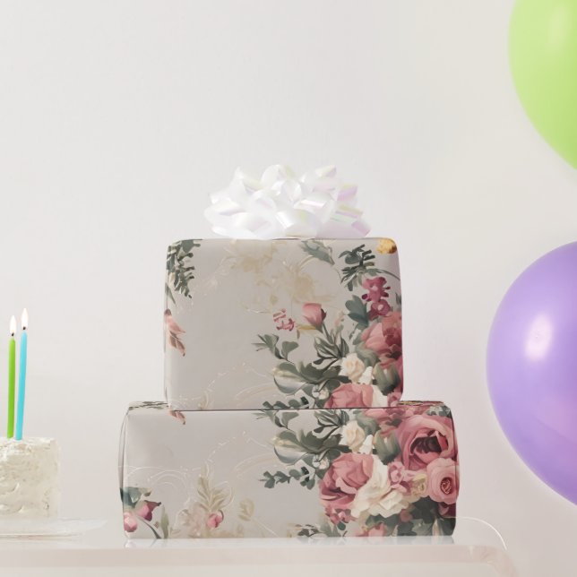 Vintage Floral Wrapping Paper (Party Gifts)
