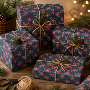 Vintage Floral Wrapping Paper with Elegant Botanic