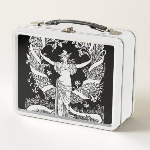 Vintage Floral Wreath Lunch Box