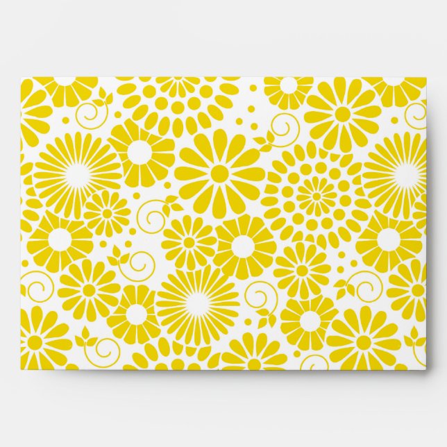 Vintage floral yellow Envelope (Front)