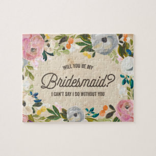 Vintage Florals Bridesmaid Puzzle