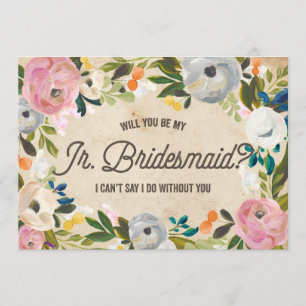 Vintage Florals   Junior Bridesmaid Invitation