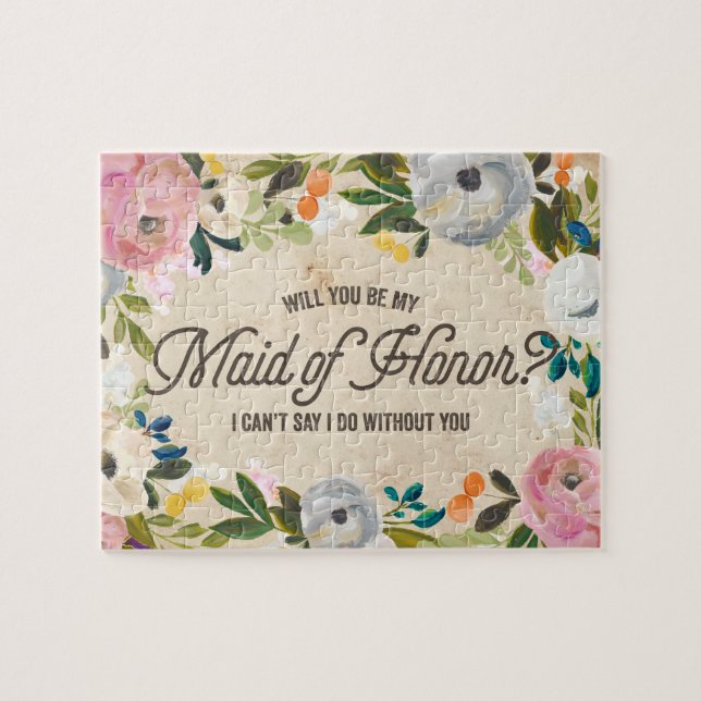 Vintage Florals | Maid of Honour Puzzle (Horizontal)
