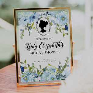Vintage Florals Regency Era Welcome Bridal Shower Poster