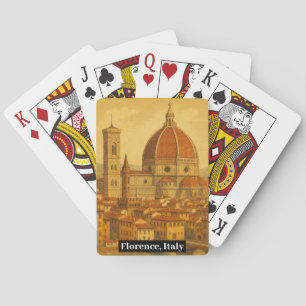 Vintage Florence Italy Duomo Travel Playing Cards