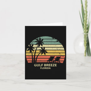 Vintage Florida Gulf Breeze Beach T Shirt Cool Ret Card