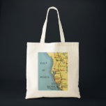 Vintage Florida Gulf of Mexico Canvas Tote Bag<br><div class="desc">A rare,  retro map of Florida's Gulf Coast repurposed! The Gulf of Mexico,  Tampa,  Plant City,  Sarasota,  Bradenton,  and Boca Grande are on this old map.</div>