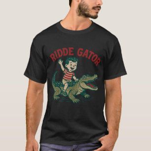Vintage Florida Kitsch Ridde Gator Retro Alligator T-Shirt