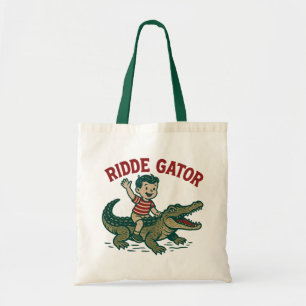 Vintage Florida Kitsch Ridde Gator Retro Alligator Tote Bag
