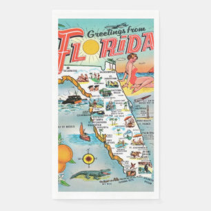 Vintage Florida Msp Guest Towels Napkin
