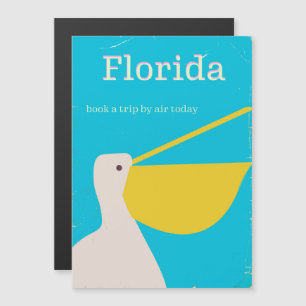 Vintage Florida Pelican travel poster