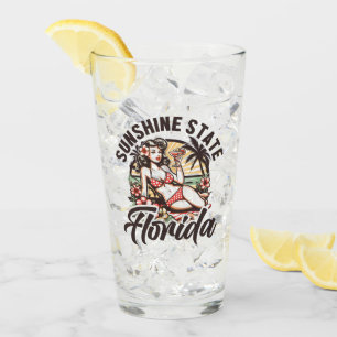Vintage Florida Pinup Glass