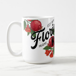 Vintage Florida Pomegranate Miami Botanical Fruit  Coffee Mug