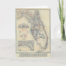 Vintage Florida Road Map