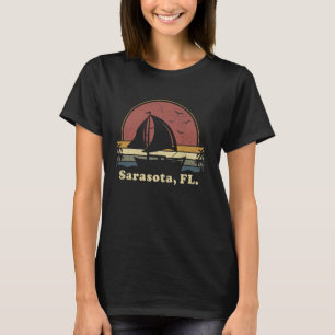 Vintage Florida Sarasota Sailing Sailboat Boating T-Shirt