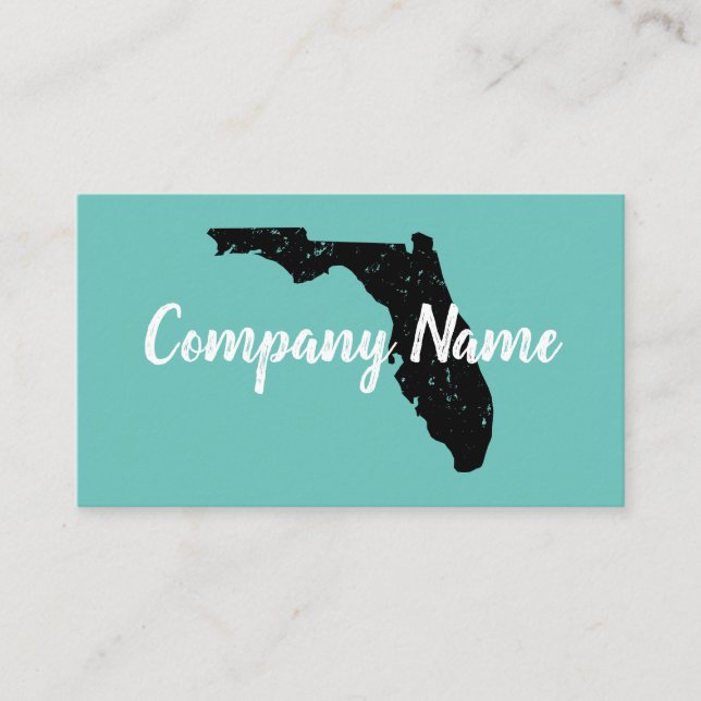 Vintage Florida state map business card template (Front)