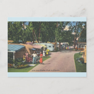 Vintage Florida Trailer Park Post Card