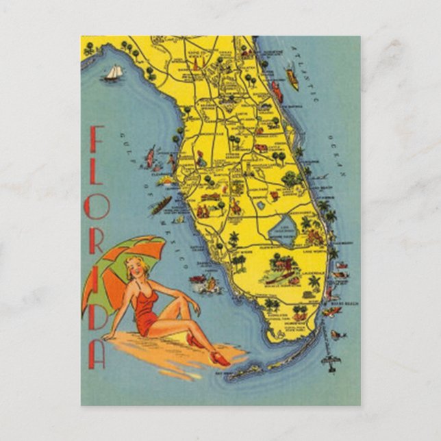 Vintage Florida, USA - Postcard (Front)