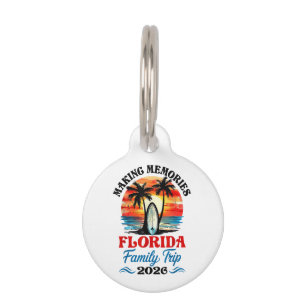Vintage Florida Vacation Family Trip 2026 Pet Tag