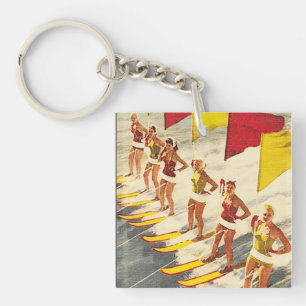 Vintage Florida Water Show Key Ring