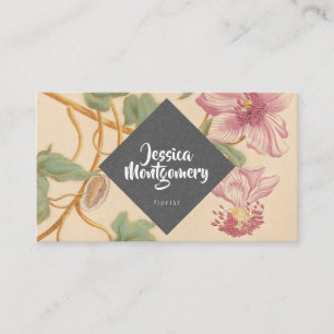 Vintage florist elegant business cards