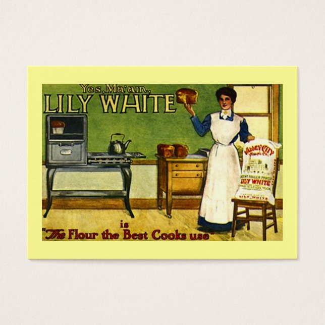 VINTAGE FLOUR ADVERTISING KITCHEN GIFT TAG CARDS (Front)