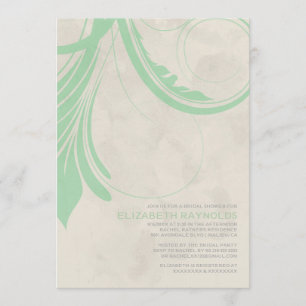Vintage Flourish Bridal Shower Invitations