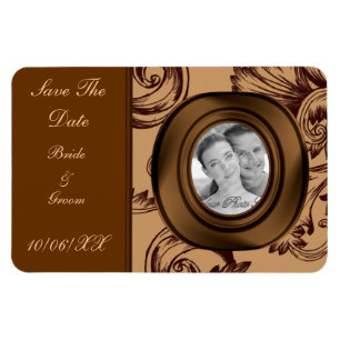 Vintage Flourish (Dark Brown) Magnet