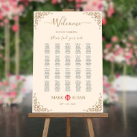 Vintage Flourish Frame Chinese Wedding Seating