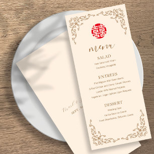 Vintage Flourish Frame Wedding Menu