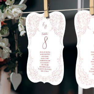 Vintage Flourish Monogram wedding seating charts