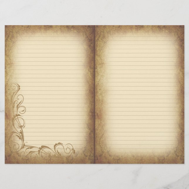 Vintage Flourish Old Journal Paper (Front)