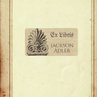 Vintage Flourish Personalised Ex Libris Bookplate Label