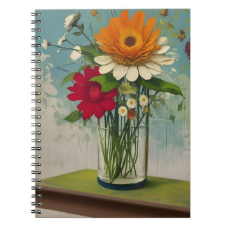 vintage flower 3 notebook