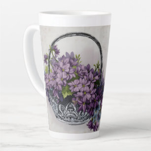 Vintage Flower Basket – Mother's Day Bloom Latte Mug