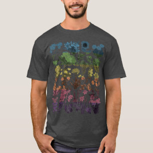 Vintage Flower Botanical Illustration Chart Plant T-Shirt