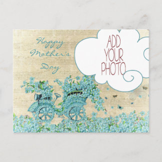 Vintage Flower Carriage - Happy Mother's Day Postcard