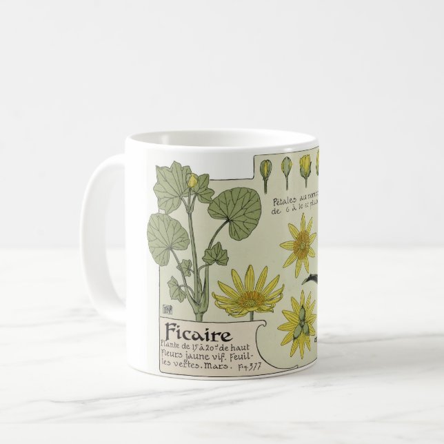 Vintage Flower Coffee Mug (Front Left)