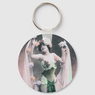 *Vintage Flower Dancer* Key Ring