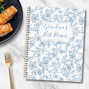 Vintage Flower Floral Pattern Family Recipe Book