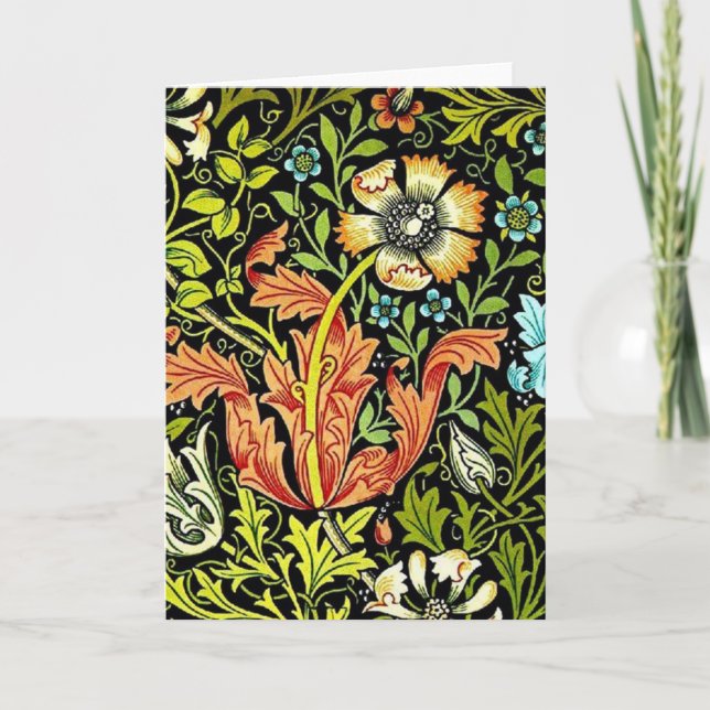 Vintage Flower Garden Design Card (Front)