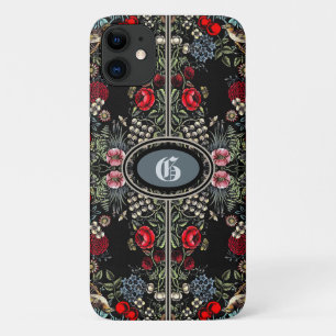 Vintage Flower Garden Monogrammed Case-Mate iPhone Case
