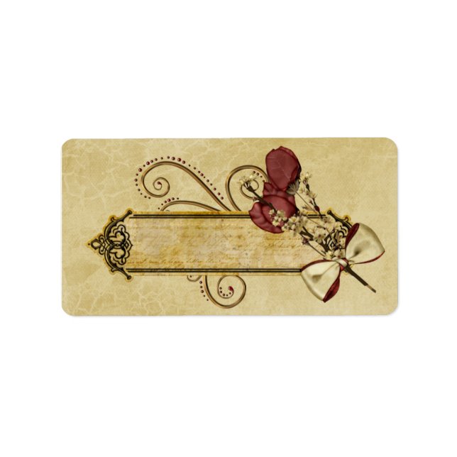 Vintage Flower Label (Front)