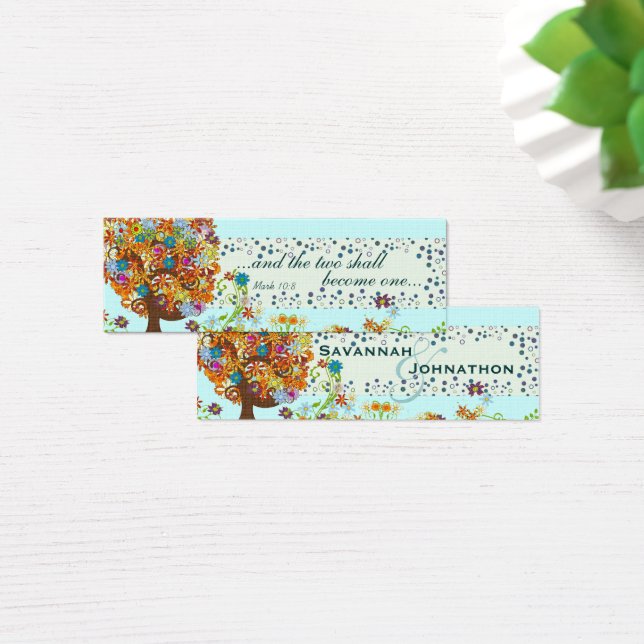 Vintage Flower Love Tree Wedding Tags (Desk)