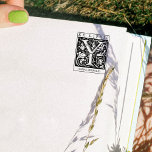 Vintage Flower Monogram Letter Book Ex Libris  Rubber Stamp<br><div class="desc">This "Ex Libris" rubber stamp features a vintage flower monogram letter with a custom name.</div>
