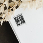 Vintage Flower Monogram Letter Book Ex Libris  Rubber Stamp<br><div class="desc">This "Ex Libris" rubber stamp features a vintage flower monogram letter with a custom name.</div>