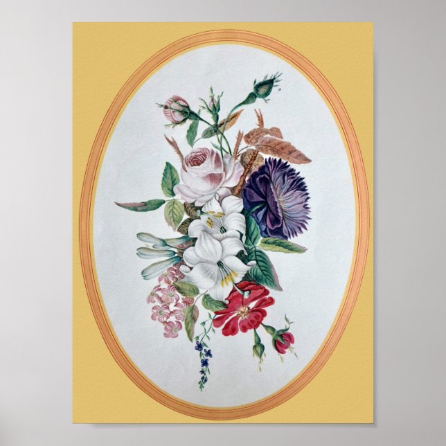 Vintage Flower Painting Print (Front)